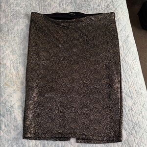 Torrid Black Glitter Midi Skirt